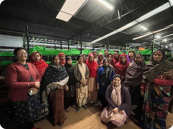 Group of saffron farming workshop participants